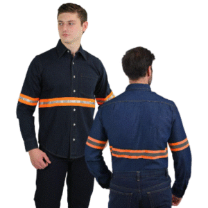 Camisa de mezclilla de alta visibilidad