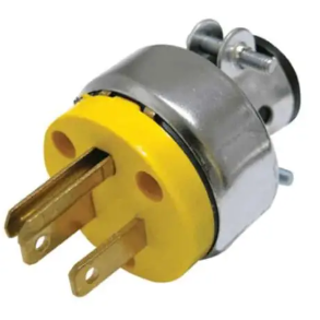 Clavija Blindada – 15A 127V (Aterrizada con Abrazadera)