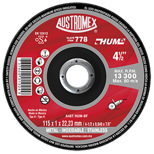 DISCO DE CORTE PLANO #778 4½