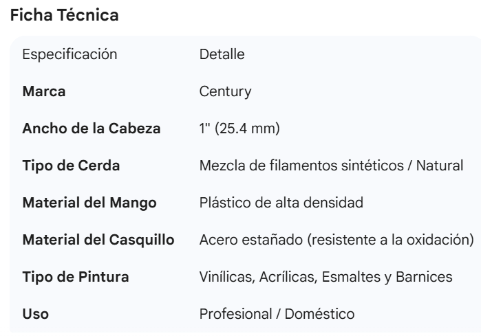 Brocha Century - 1" (Línea Profesional) - Imagen 2